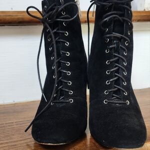 Elegant Black Lace-Up Vince Camuto  Women's Boots